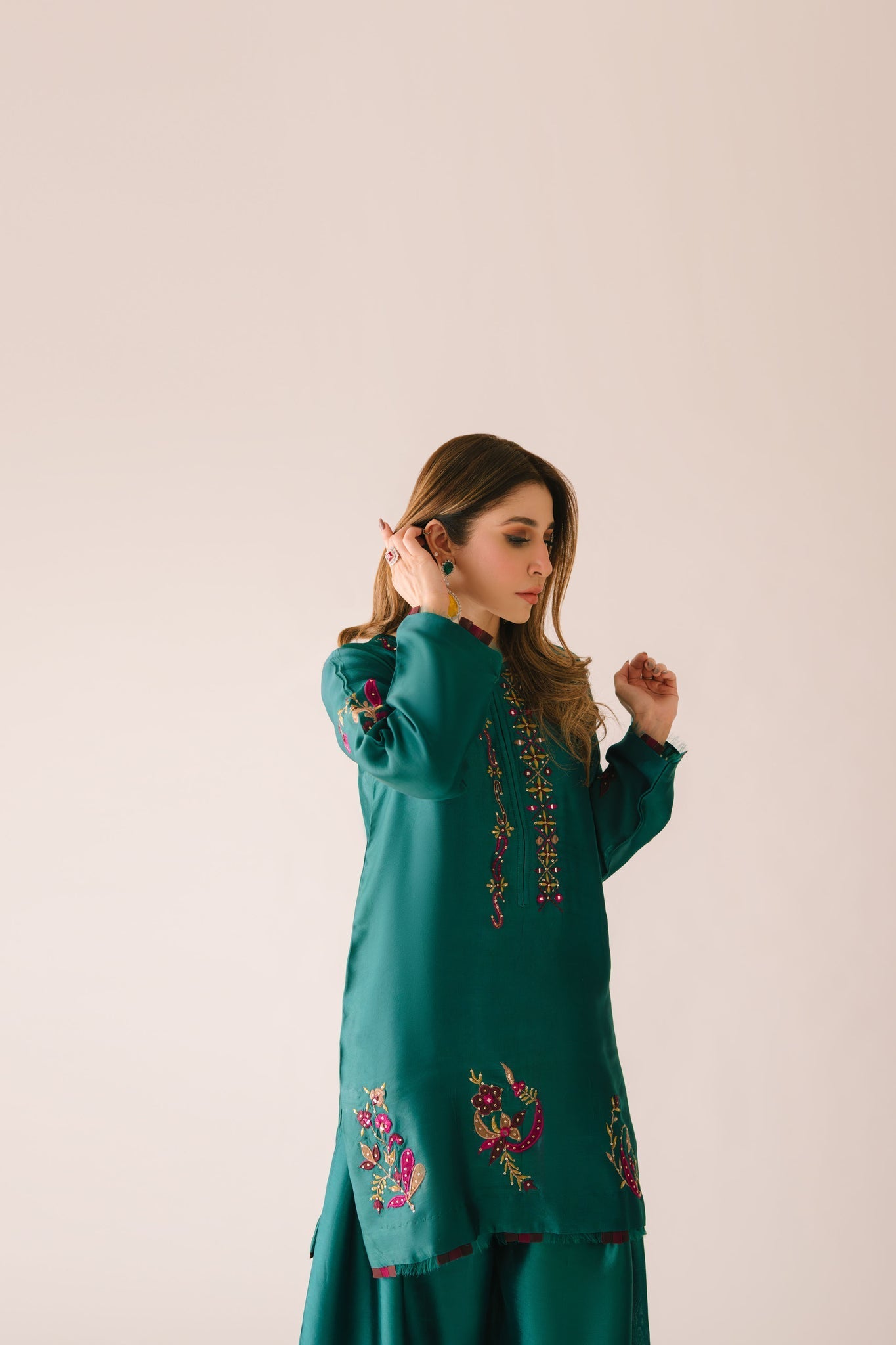 Sammy K | Aadat Festive Edition | Green Moon - Pakistani Designer Dress - by Sammy K - Type : Ladies Clothes - 100% Original at Saira Sultan