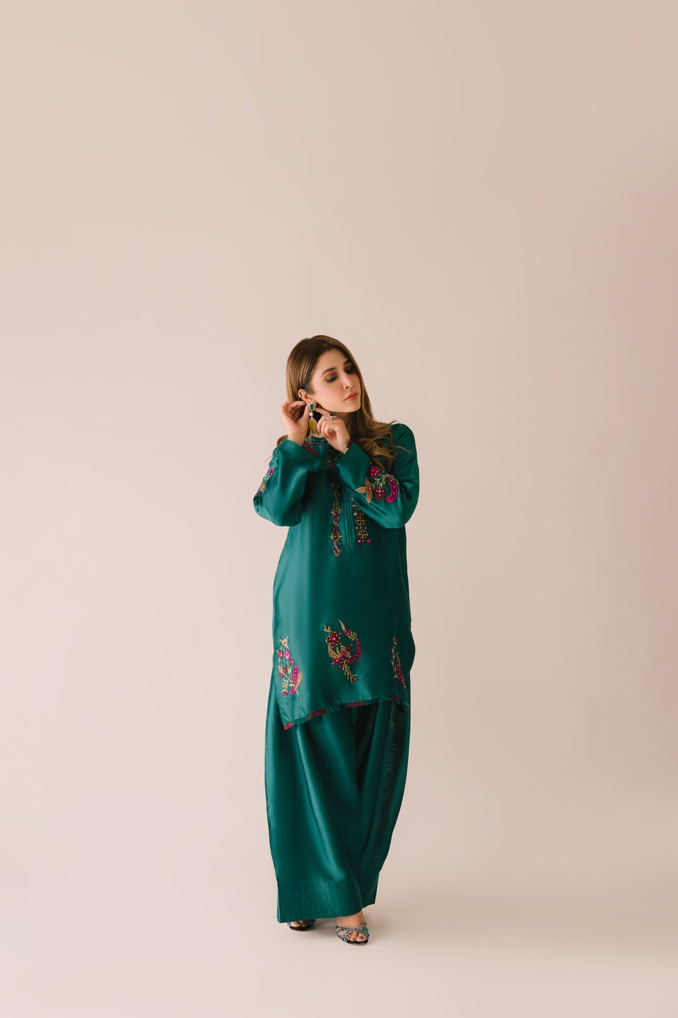 Sammy K | Aadat Festive Edition | Green Moon - Pakistani Designer Dress - by Sammy K - Type : Ladies Clothes - 100% Original at Saira Sultan