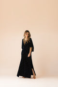 Sammy K | Velvet Festive Edit | Navy Blue Caftan XL Midnight Blue Velvet