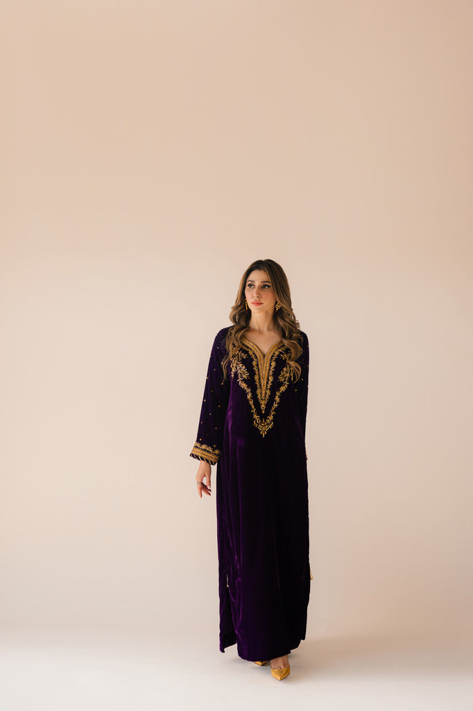 Sammy K | Velvet Festive Edit | Purple Velvet Maxi Outfit