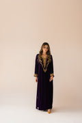 Sammy K | Velvet Festive Edit | Purple Velvet Maxi Outfit XS Dark Purple Velvet
