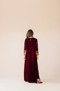 Sammy K | Velvet Festive Edit | Maroon Maxi velvet Outfit S Maroon Velvet