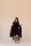 Sammy K | Velvet Festive Edit | Burgundy velvet monument outfit XL Burgundy Velvet