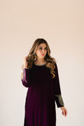 Sammy K | Velvet Festive Edit | Burgundy velvet monument outfit L Burgundy Velvet