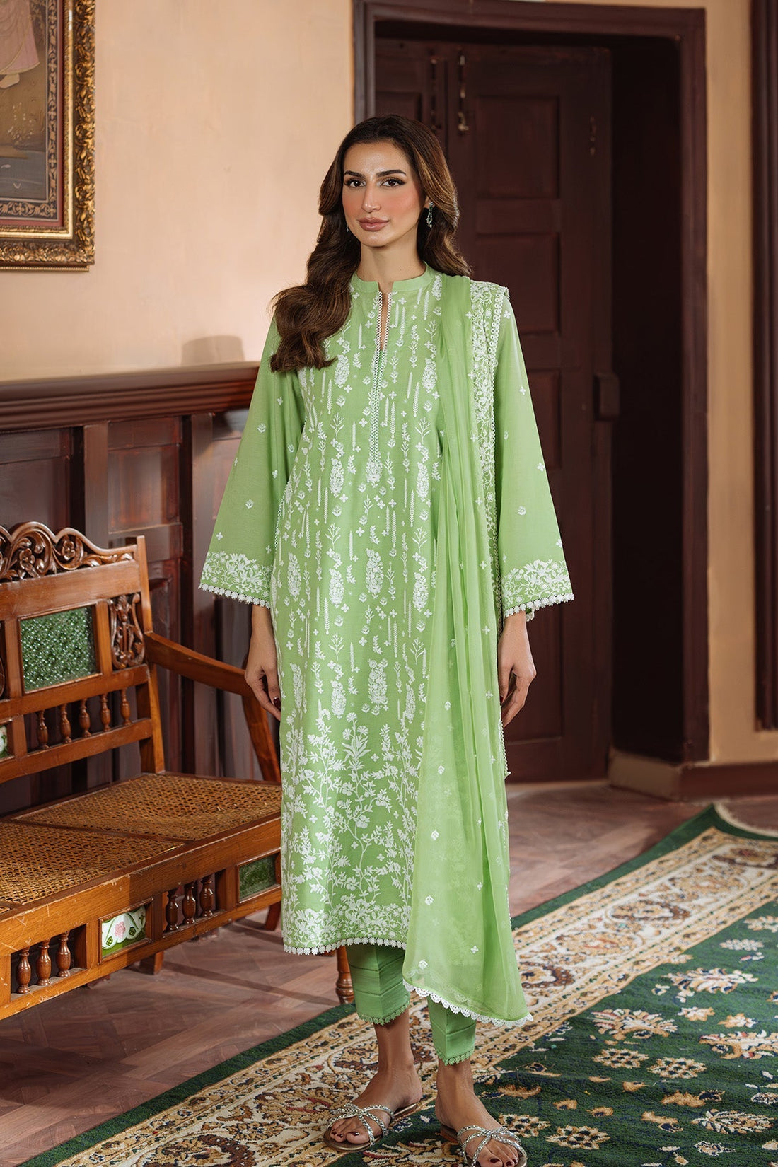 Sahar | Festive Edit Ready to Wear | Celadon Dream - RTW XS Green Lawn