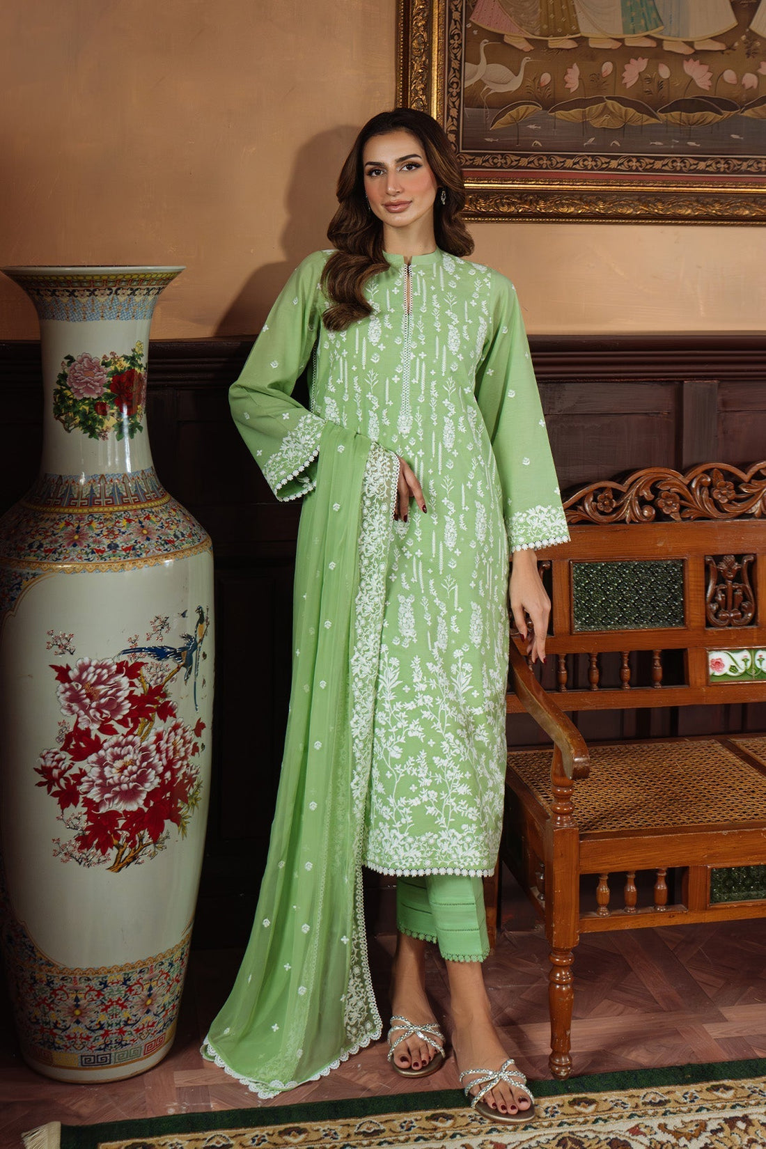 Sahar | Festive Edit Ready to Wear | Celadon Dream - RTW XS Green Lawn