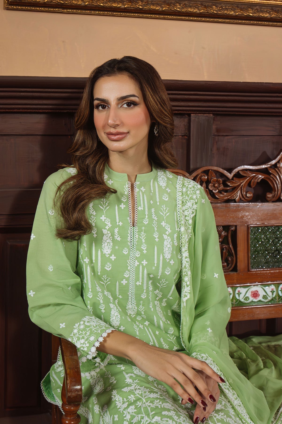 Sahar | Festive Edit Ready to Wear | Celadon Dream - RTW L Green Lawn