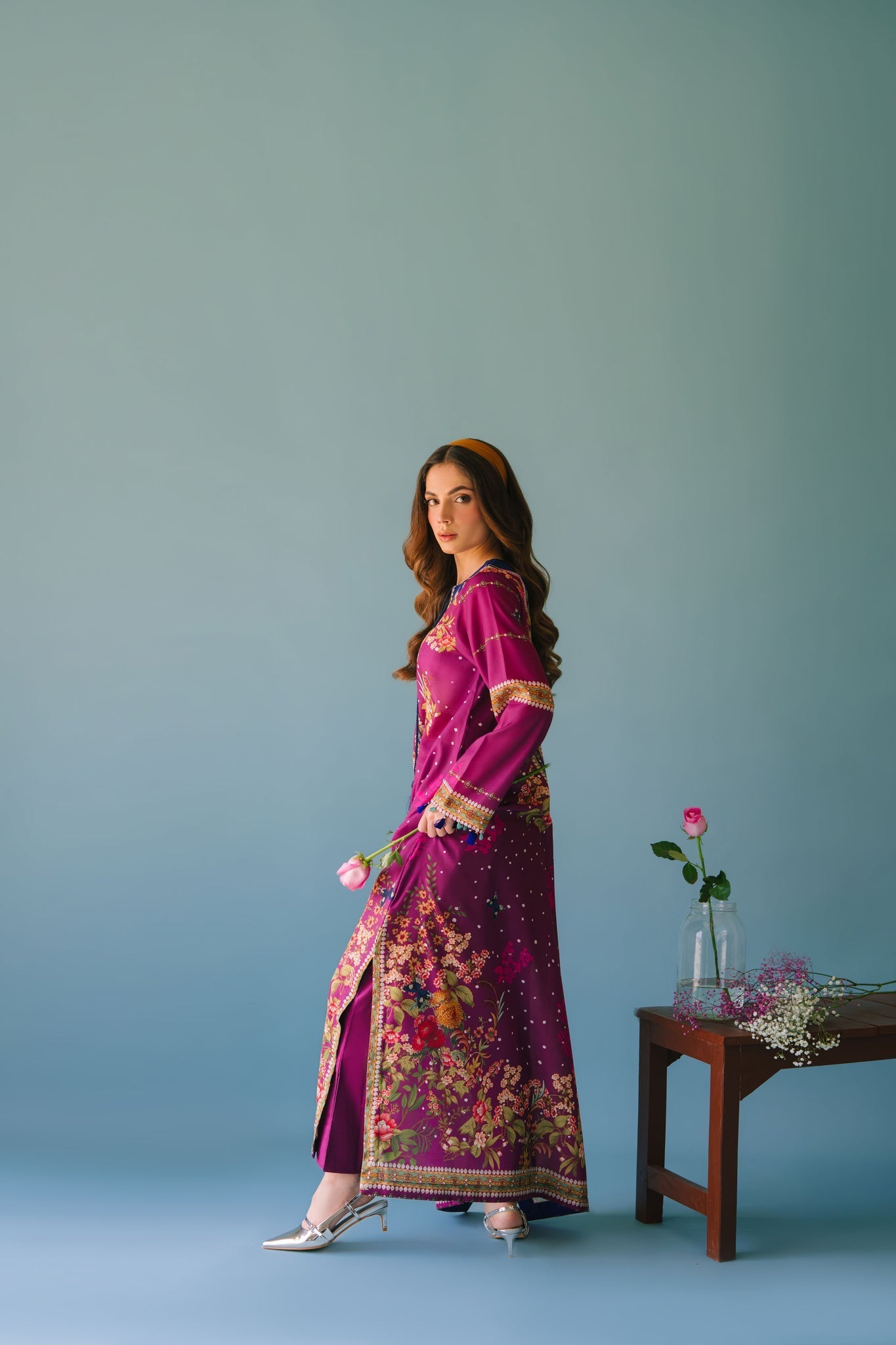 Sammy K | Lawn Pret 25 | Evening Rose - Pakistani Designer Dress - by Sammy K - Type : Ladies Clothes - 100% Original at Saira Sultan