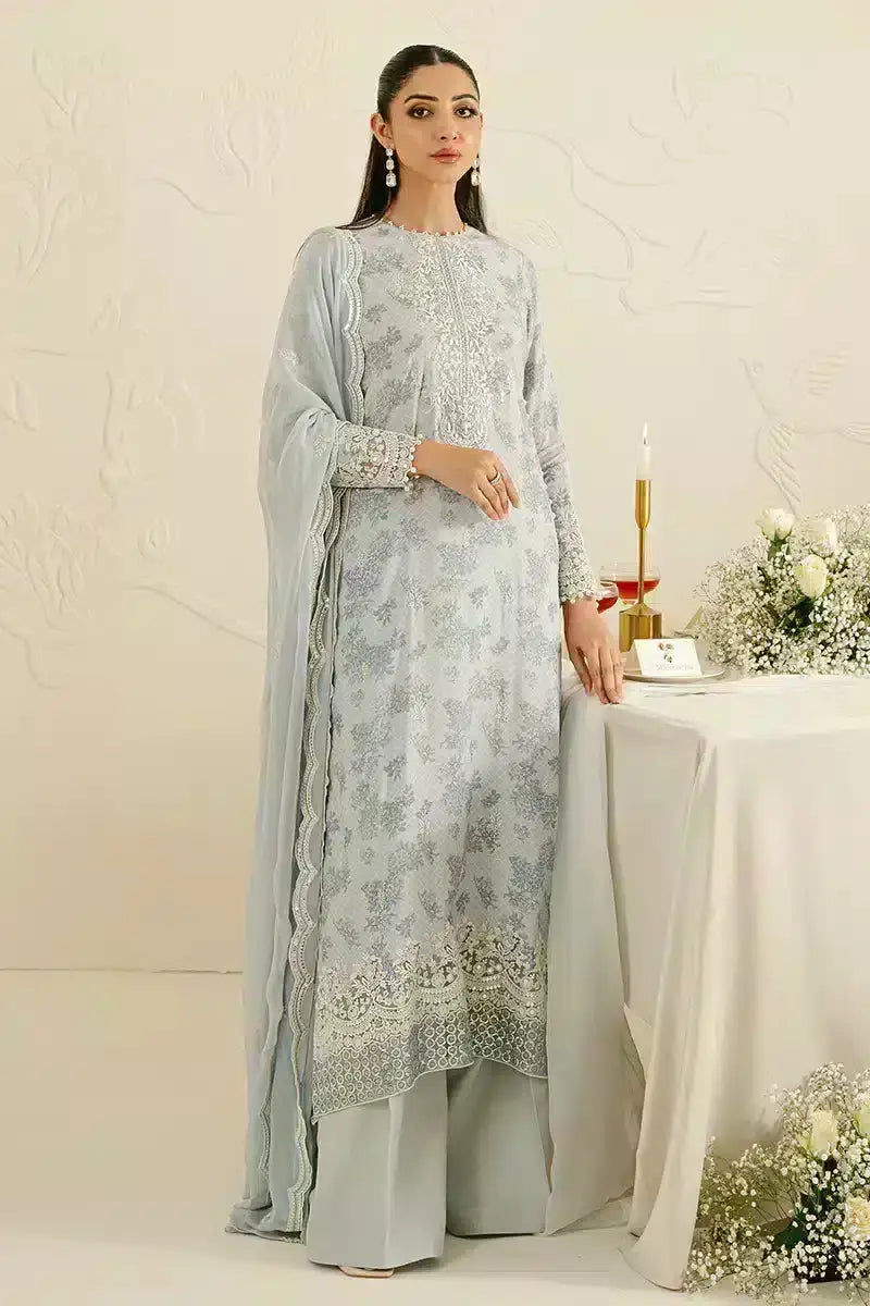 Cross Stitch | Wedding Festive 23 | Ballard Blue - Pakistani Designer Dress - by Cross Stitch | Type: Formal - 100% Original at Saira Sultan