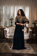 Nilofer Shahid | Aatish the Fire Within | Afsana (1pc) ‚¬€œ Aatish The Fire within XS Midnight Blue Pure Velvet
