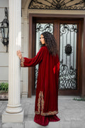 Nilofer Shahid | Aatish the Fire Within | Nari (3pc) ‚¬€œ Aatish The Fire within S Maroon Pure Velvet