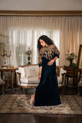Nilofer Shahid | Aatish the Fire Within | Afsana (1pc) ‚¬€œ Aatish The Fire within S Midnight Blue Pure Velvet