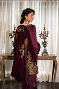 Nilofer Shahid | Aatish the Fire Within | Shiddat (3pc) ‚¬€œ Aatish The Fire within XL Burgundy Velvet