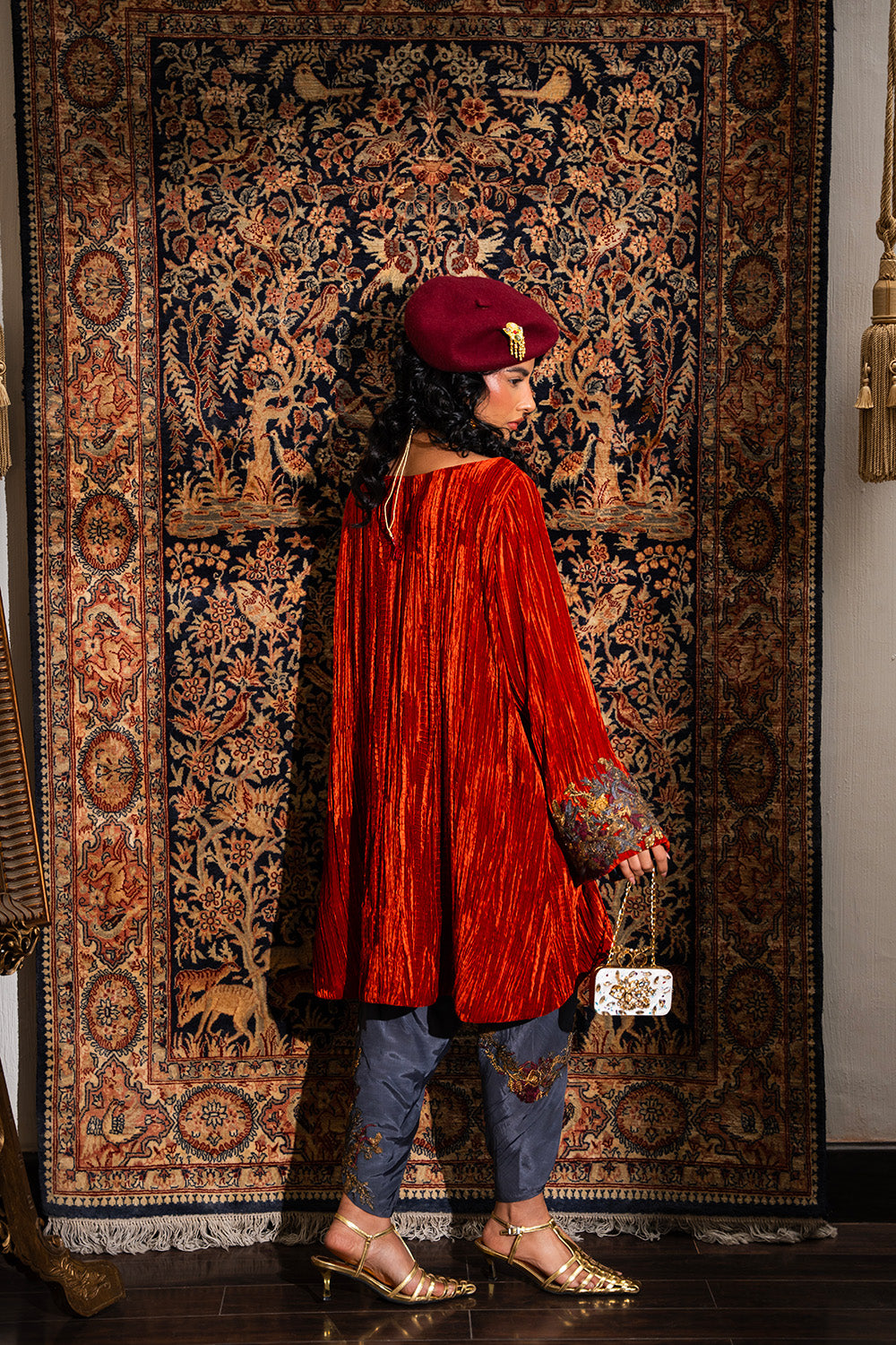 Nilofer Shahid | Aatish the Fire Within | Sholay (2pc) ‚¬€œ Aatish The Fire within XS Red Velvet