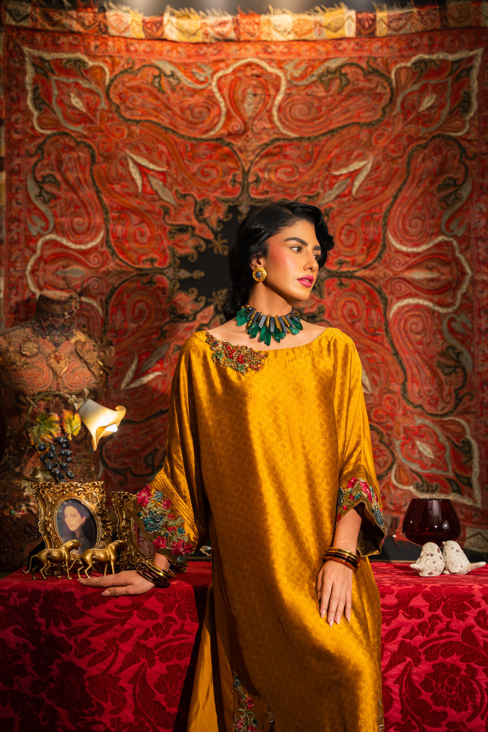 Nilofer Shahid | Aatish the Fire Within | Sunehri (1pc) ‚¬€œ Aatish The Fire within M Golden Silk