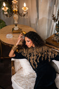 Nilofer Shahid | Aatish the Fire Within | Afsana (1pc) ‚¬€œ Aatish The Fire within XL Midnight Blue Pure Velvet