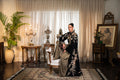 Nilofer Shahid | Aatish the Fire Within | Zaib (3pc) ‚¬€œ Aatish The Fire within L Black Pure Velvet