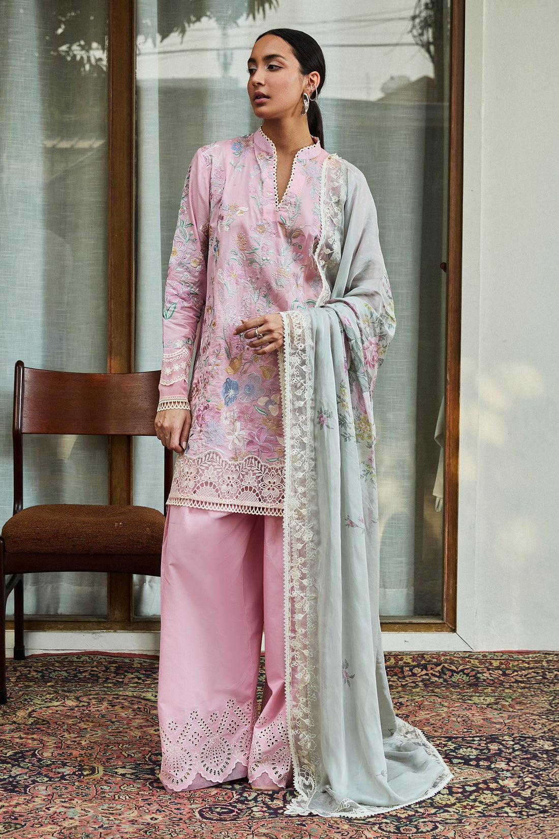 Zara Shahjahan | Satori 25 | Nozomi-2A XS Pink Lawn