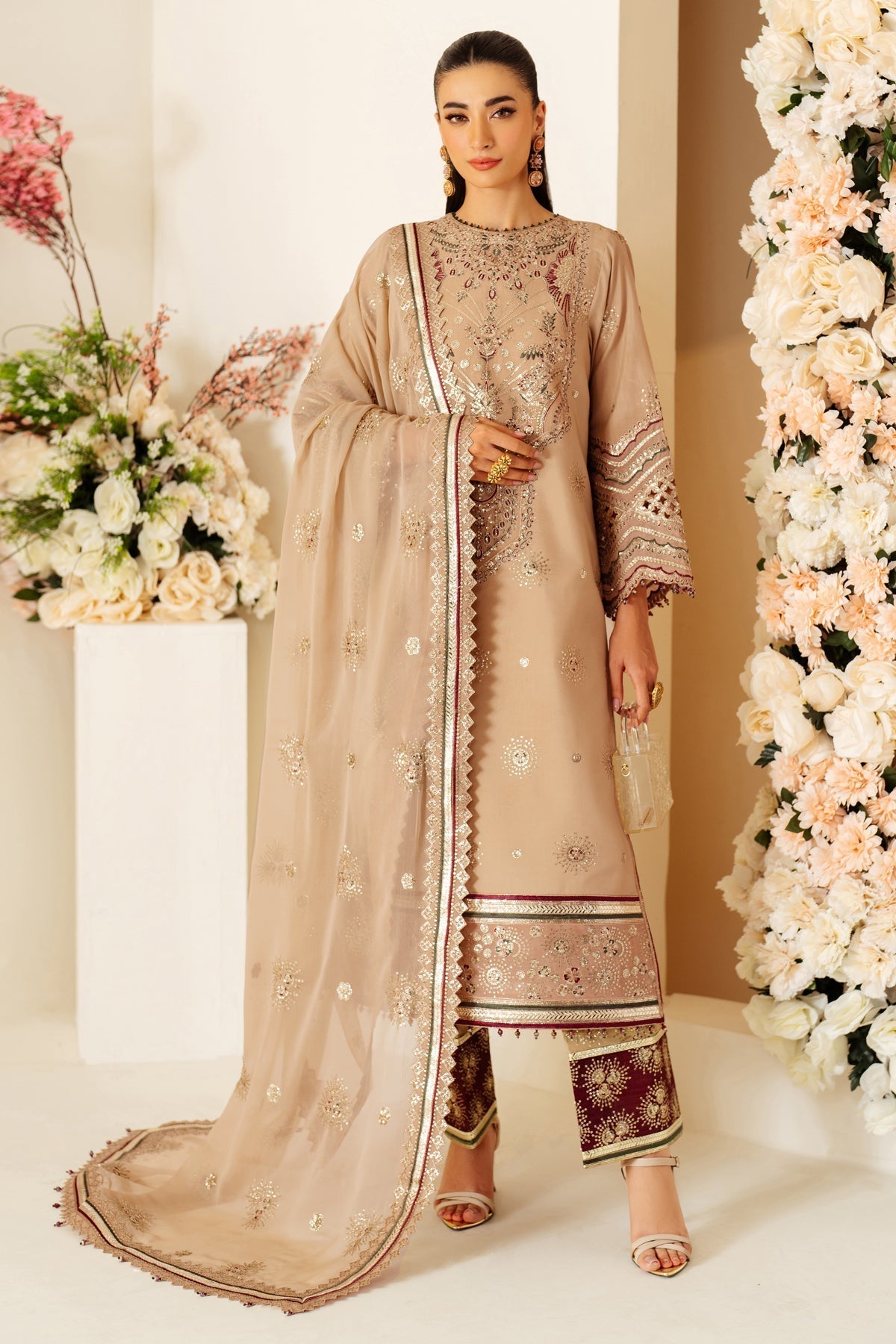 Alizeh | Luxury Raw Silk | AF-RS-06-OAK L Skin Raw Silk