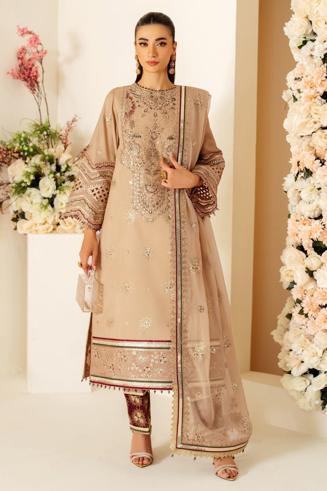 Alizeh | Luxury Raw Silk | AF-RS-06-OAK XS Skin Raw Silk