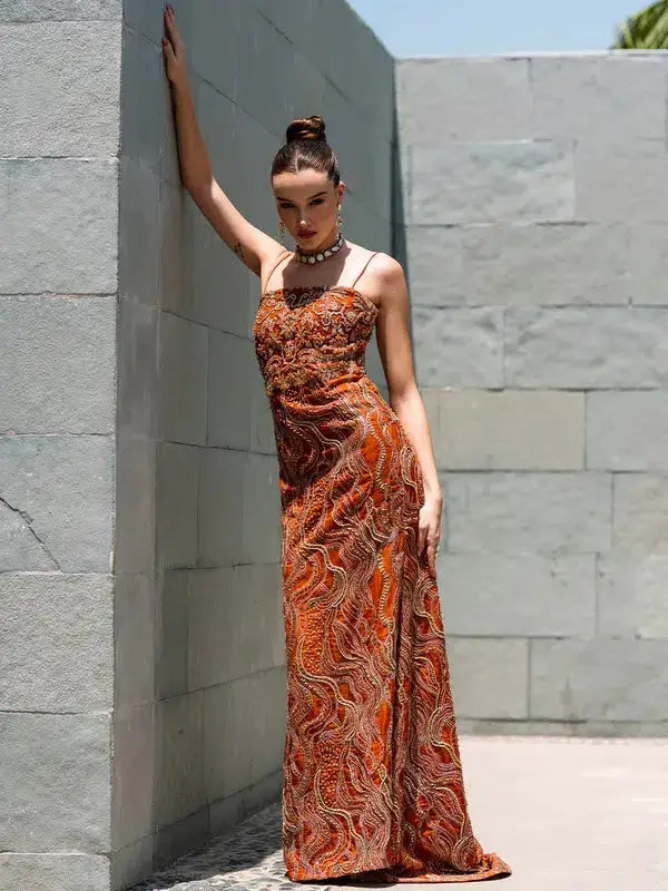 Epoque | Ciel Luxury Couture | Ochre - Pakistani Designer Dress - by Epoque | Type: Formal - 100% Original at Saira Sultan