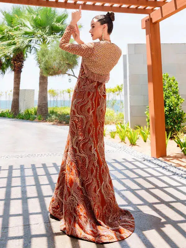 Epoque | Ciel Luxury Couture | Ochre - Pakistani Designer Dress - by Epoque | Type: Formal - 100% Original at Saira Sultan