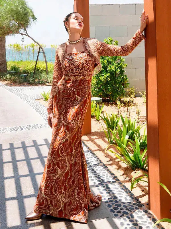 Epoque | Ciel Luxury Couture | Ochre - Pakistani Designer Dress - by Epoque | Type: Formal - 100% Original at Saira Sultan