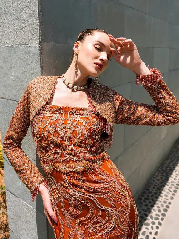 Epoque | Ciel Luxury Couture | Ochre - Pakistani Designer Dress - by Epoque | Type: Formal - 100% Original at Saira Sultan