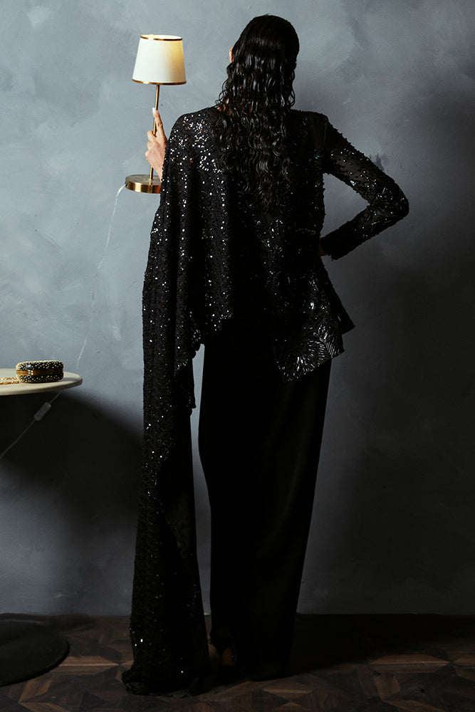 Suffuse | Luxury Pret 24 | BELLA XS Black Chiffon