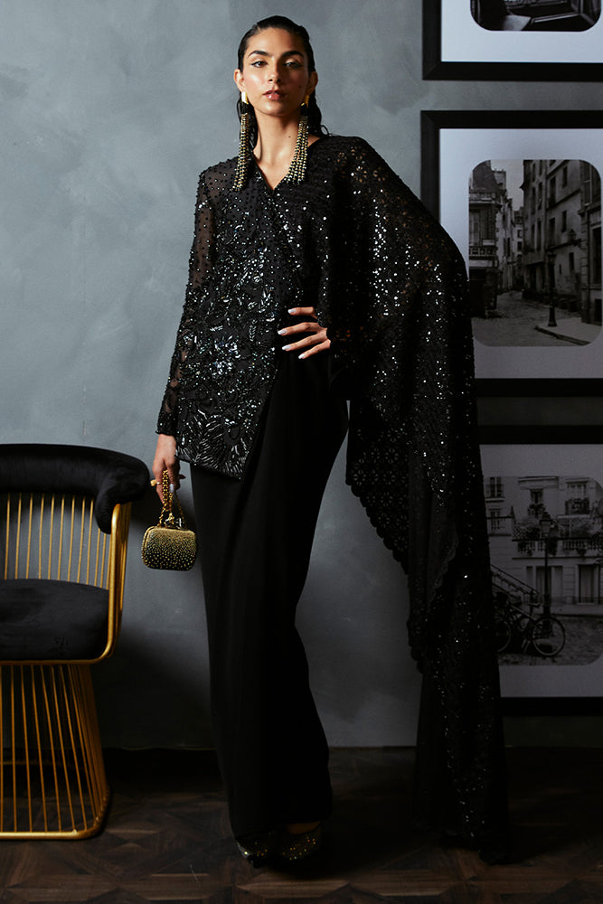 Suffuse | Luxury Pret 24 | BELLA L Black Chiffon