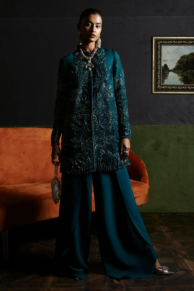 Suffuse | Luxury Pret 24 | JASMINE XS Teal Green Organza