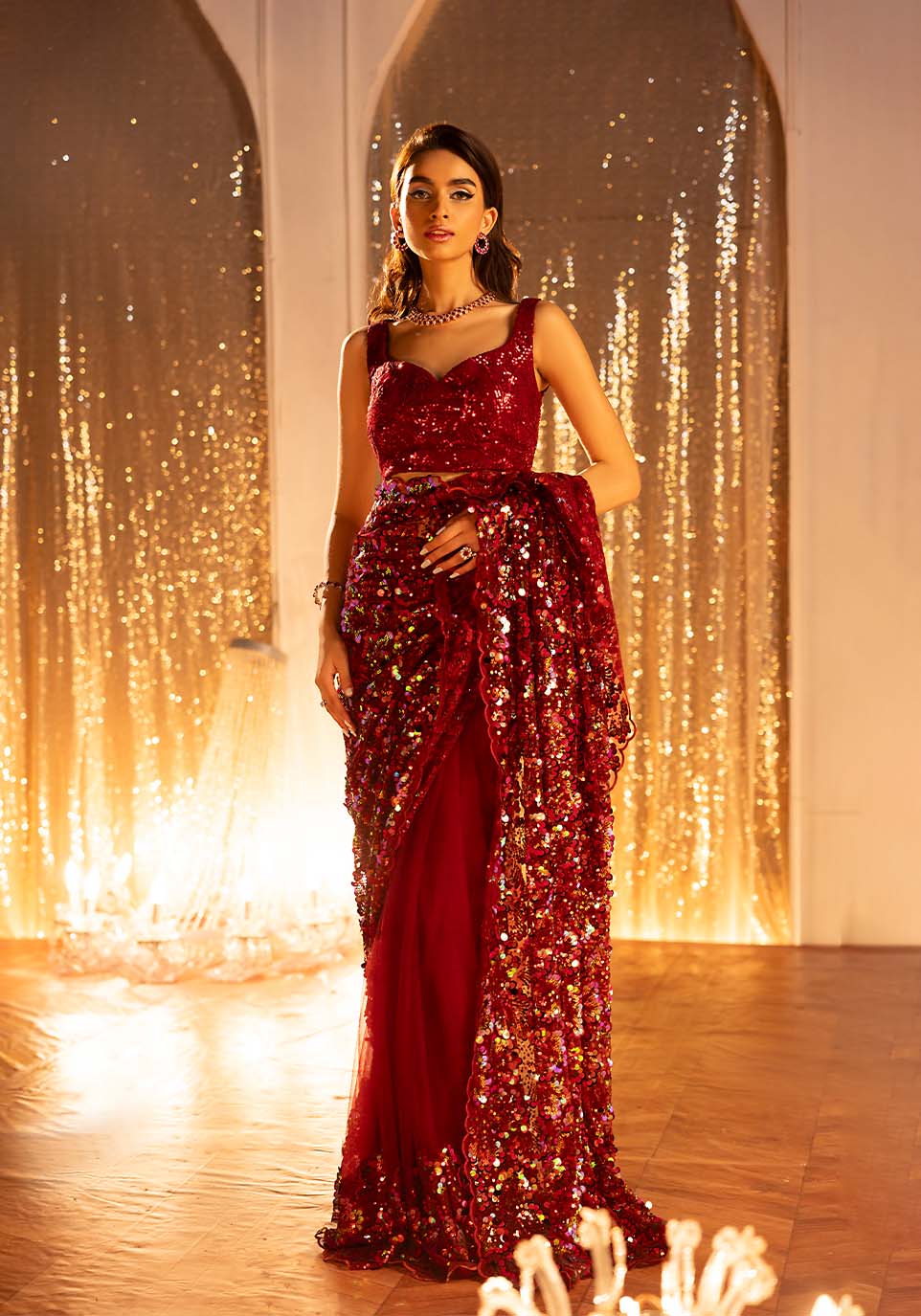 Zarqash | Bling Series | SCARLET - Pakistani Designer Dress - by Zarqash | Type: Formal - 100% Original at Saira Sultan