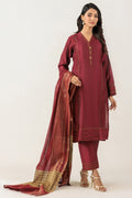 Bonanza Satrangi | Maroon Silk 3 Piece (PWS7243P13) 10 Maroon