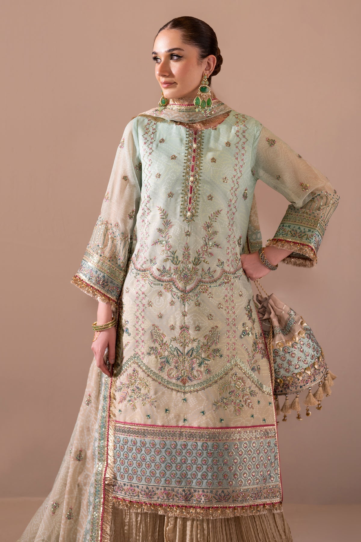 Alizeh | Jhalak Formals | AF-JHLK-07-PAKIZA M Ivory Chiffon