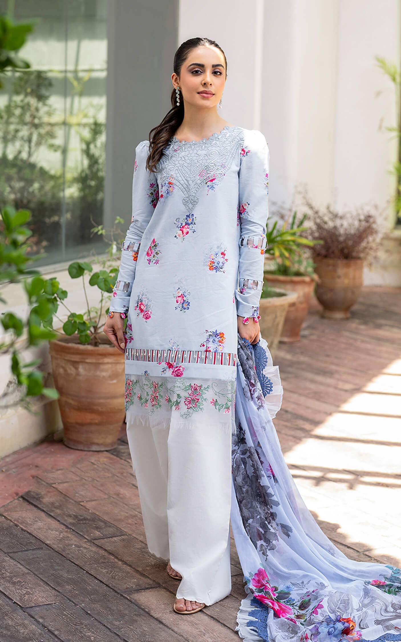 Asifa and Nabeel | Meraki Summer Vol 2 | Pankh MK-03 - Pakistani Designer Dress - by Asifa and Nabeel | Type: Luxury - 100% Original at Saira Sultan