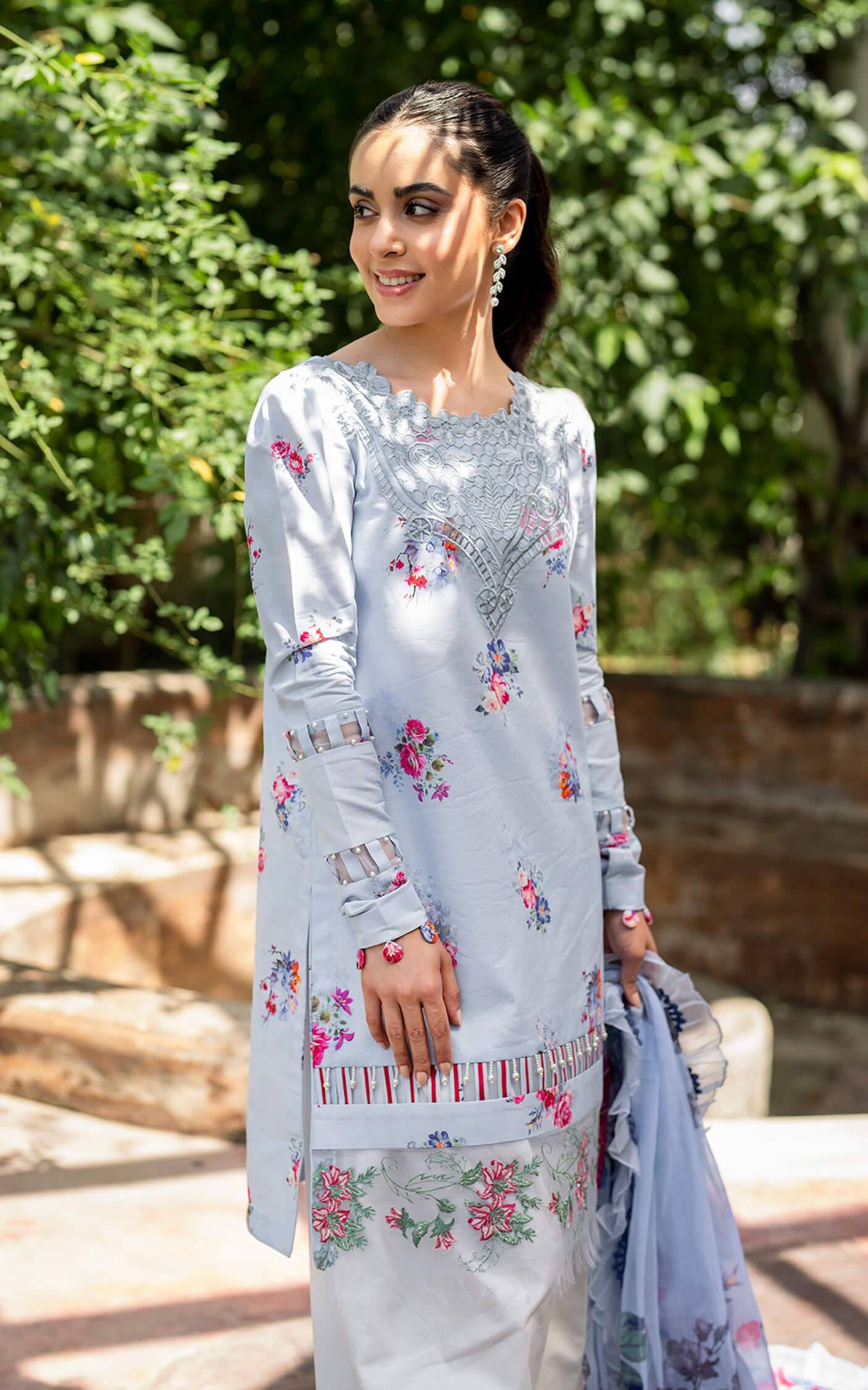 Asifa and Nabeel | Meraki Summer Vol 2 | Pankh MK-03 - Pakistani Designer Dress - by Asifa and Nabeel | Type: Luxury - 100% Original at Saira Sultan