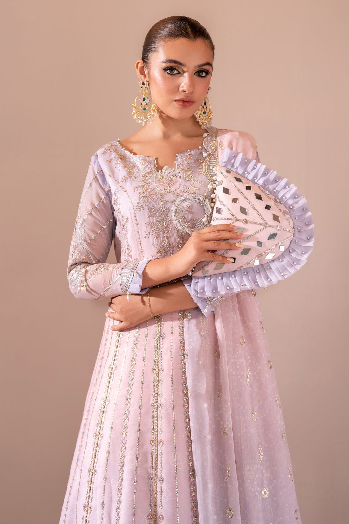 Alizeh | Jhalak Formals | AF-JHLK-05-PARINAAZ L Lavender Pinocchio Chiffon