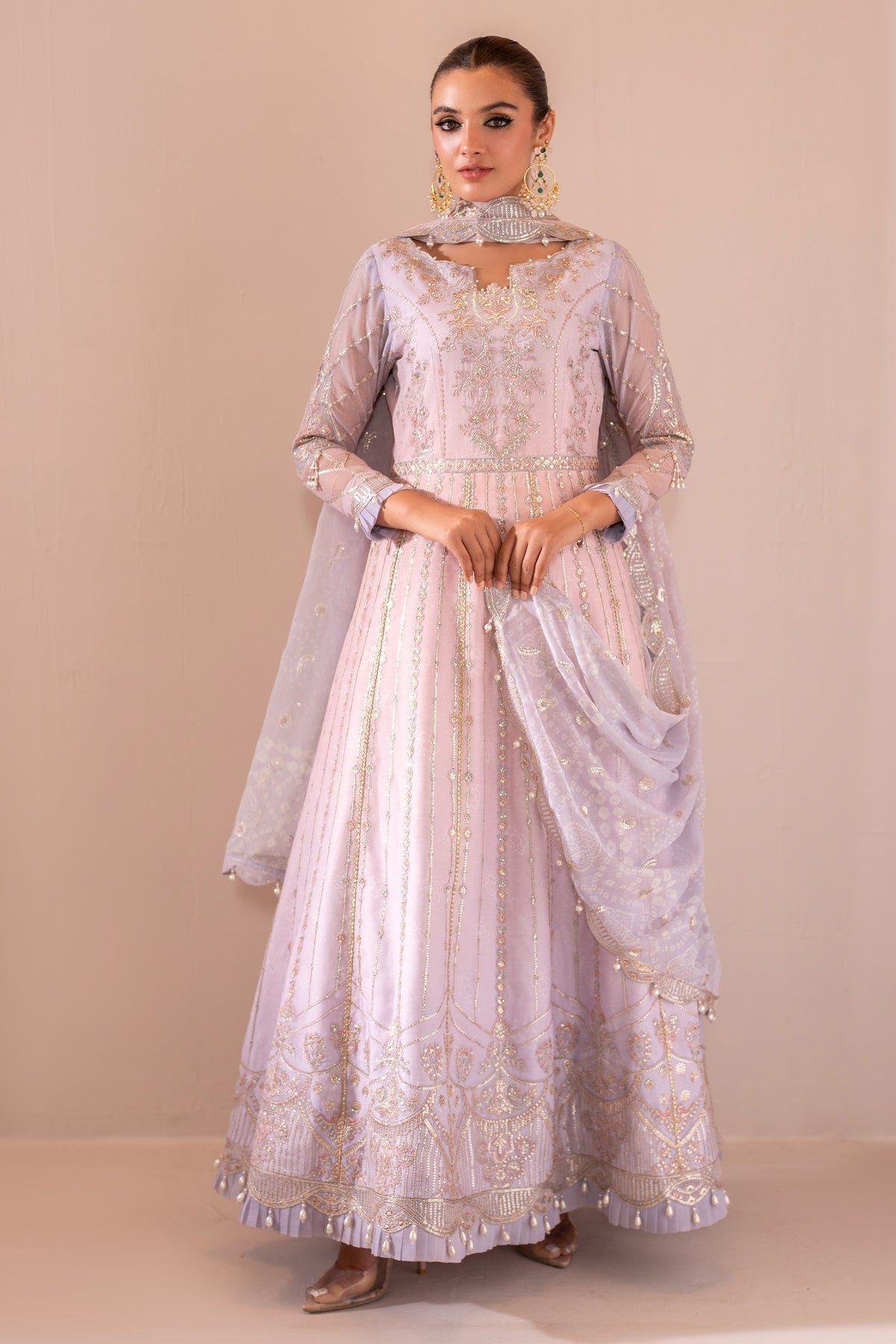 Alizeh | Jhalak Formals | AF-JHLK-05-PARINAAZ XL Lavender Pinocchio Chiffon