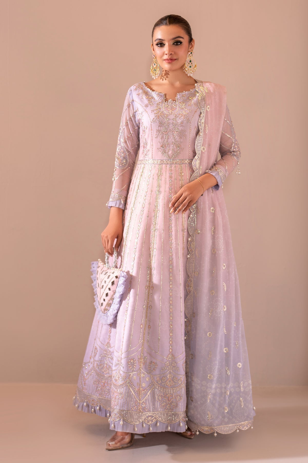 Alizeh | Jhalak Formals | AF-JHLK-05-PARINAAZ M Lavender Pinocchio Chiffon