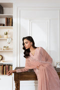 Azzal | Mishri Formals | Parisa Custom Size Pastel Pink Organza