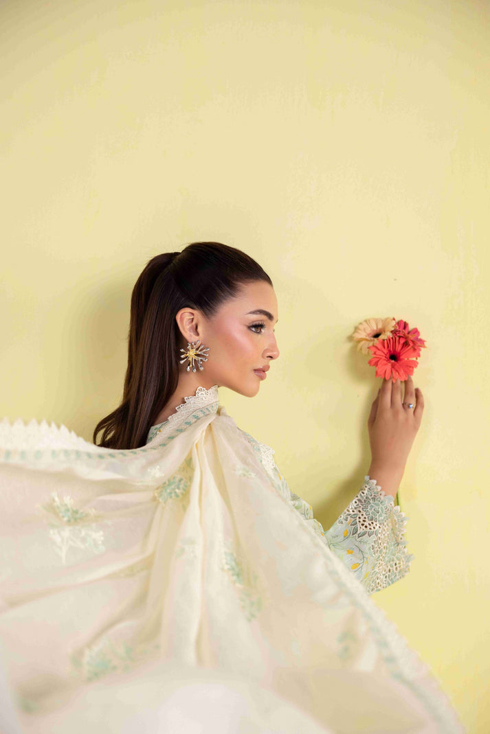 Aabyaan | Eid Pret 25 | AVEN AP-01 XL Pastel Mint Dobby Lawn