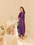 Mahnur | Petal Whispers Lawn Pret | Petalina XL Dark Purple Lawn