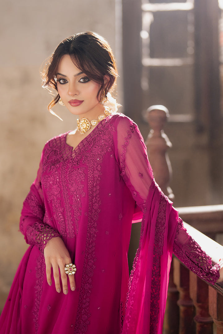 Azure | Ensembles Embroidered Formals | Plum Reverie M Magenta Chiffon