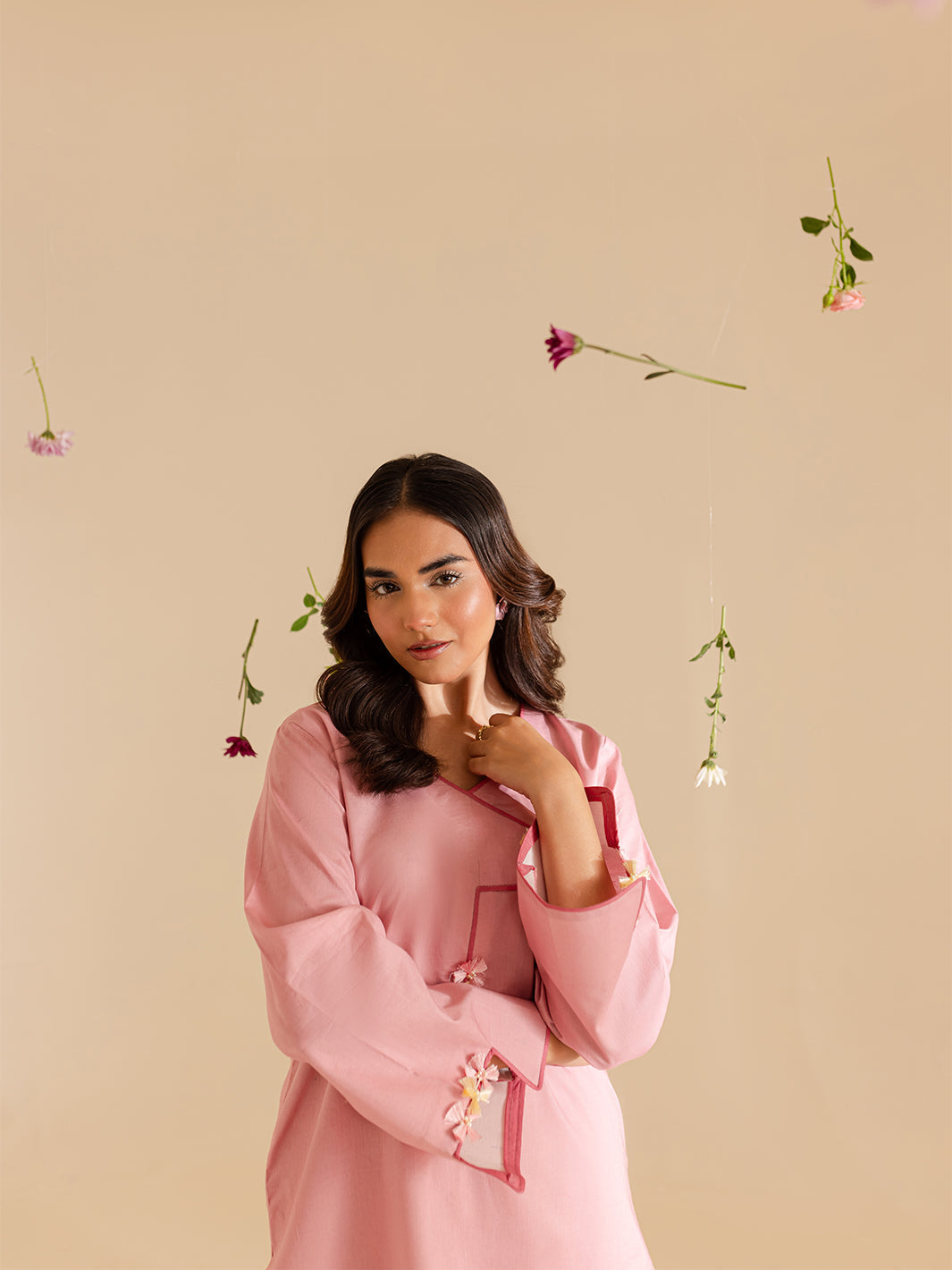 Mahnur | Petal Whispers Lawn Pret | Primrose XS Pink Lawn