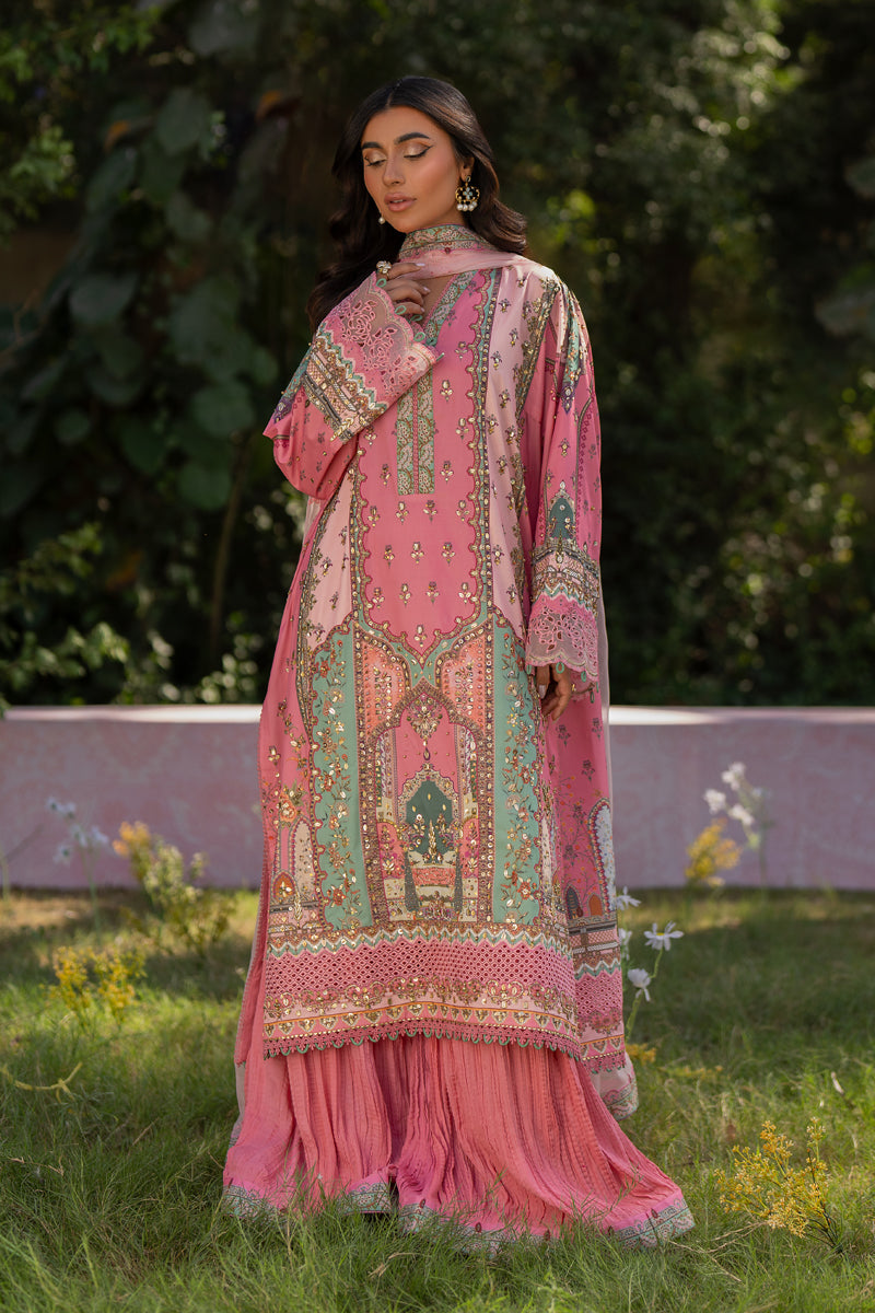 Qalamkar | Luxe Silk | UA-07 TESSA XS Pink Silk