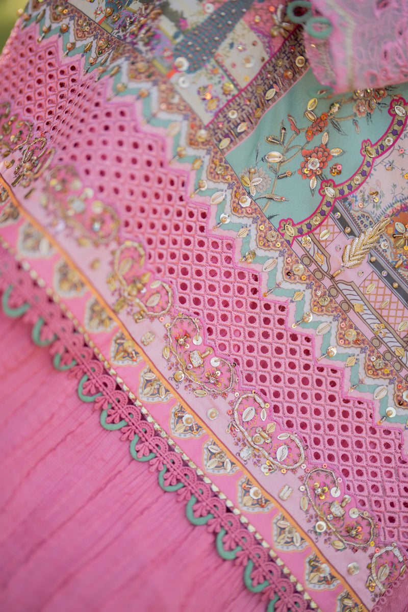 Qalamkar | Luxe Silk | UA-07 TESSA XS Pink Silk