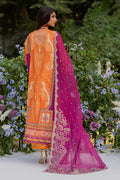Qalamkar | Luxe Silk | UA-03 ALMA S Orange Silk