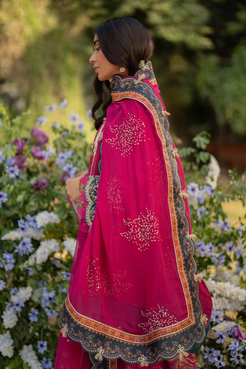 Qalamkar | Luxe Silk | UA-01 ELIA Custom Size Candy Pink Silk