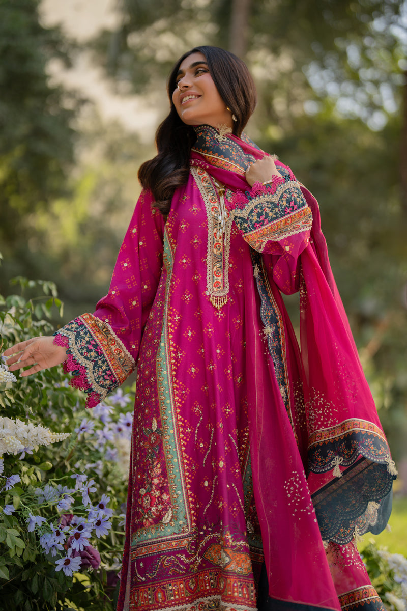 Qalamkar | Luxe Silk | UA-01 ELIA L Candy Pink Silk