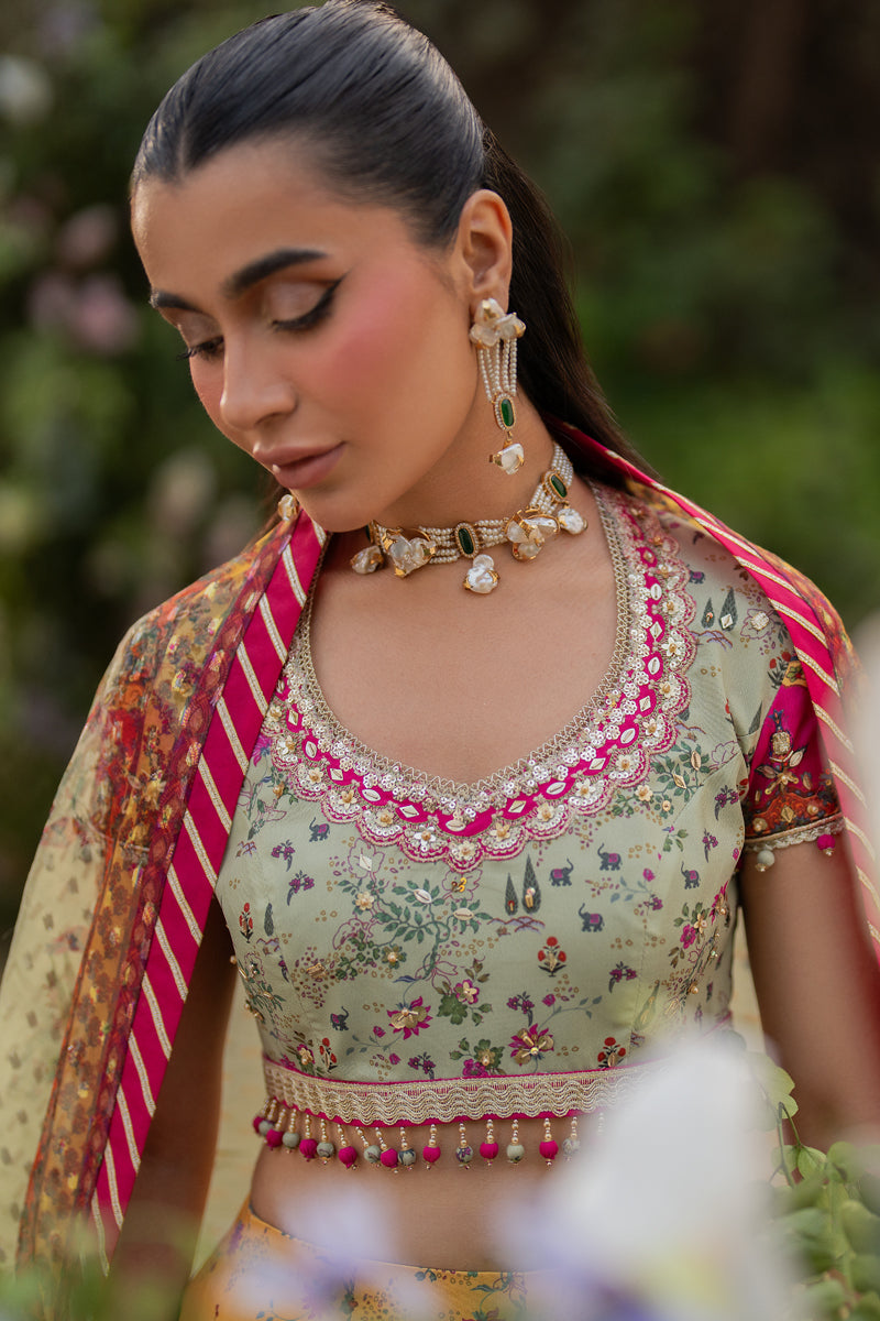 Qalamkar | Luxe Silk | UA-08 LUNA L Multi Silk